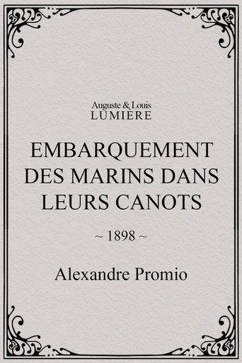 Embarquement des marins dans leurs canots (1898) poster