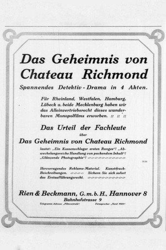 Das Geheimnis von Chateau Richmond (1913) poster