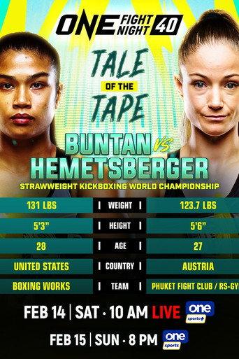 ONE Fight Night 40: Buntan vs. Hemetsberger 2 (2026) poster