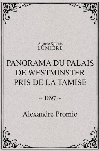 Panorama du palais de Westminster pris de la Tamise (1897) poster
