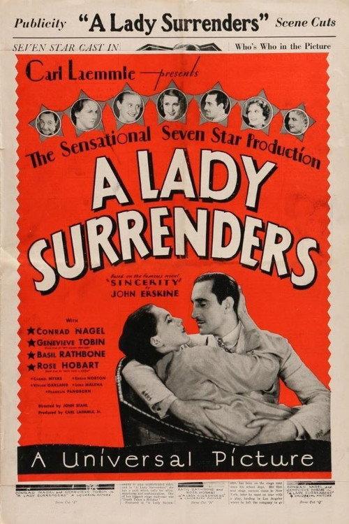 A Lady Surrenders 1930 official movie poster