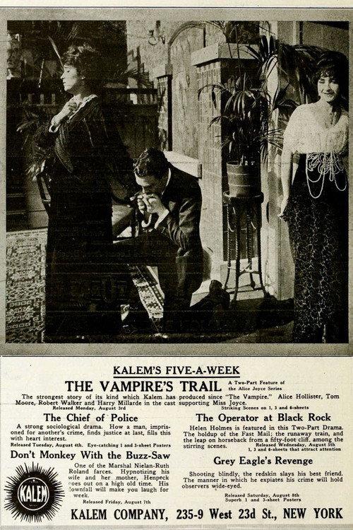 The Vampire's Trail 1914 official movie poster