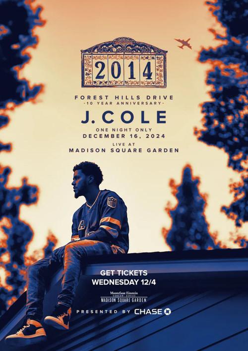 2014 Forest Hills Drive 10th Anniversary Show Live at Madison Square Garden 2024 official movie poster