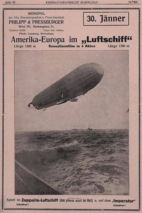 America to Europe in an Airship 1913 official movie poster