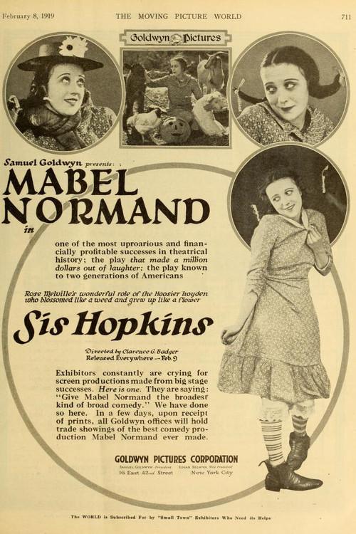 Sis Hopkins 1919 official movie poster