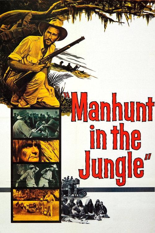 Manhunt in the Jungle 1958 official movie poster