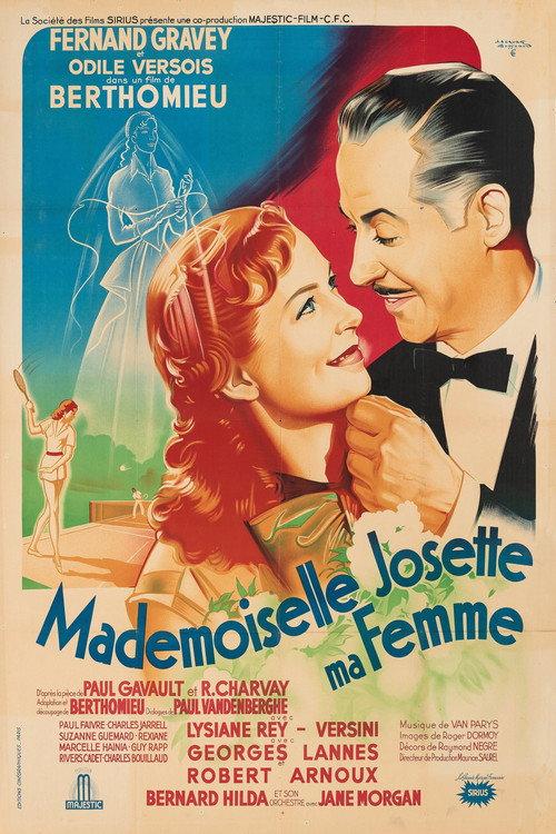 Mademoiselle Josette, ma femme 1950 official movie poster