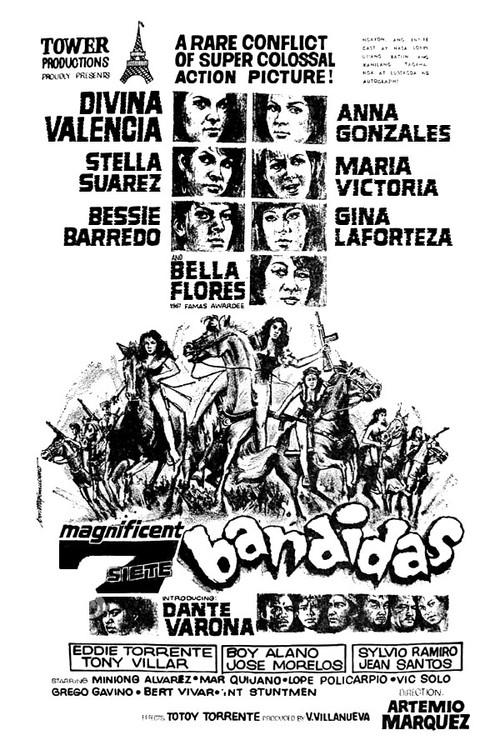 Magnificent Siete Bandidas 1968 official movie poster