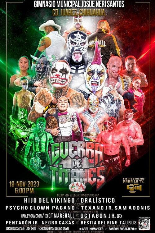 AAA Guerra de Titanes 2023 2023 official movie poster