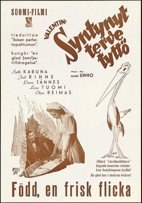 Syntynyt terve tyttö 1943 official movie poster