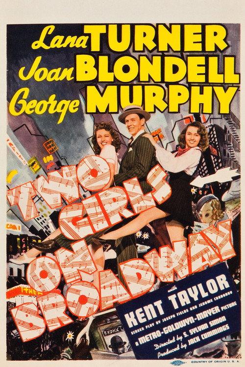 Two Girls on Broadway 1940 official movie poster
