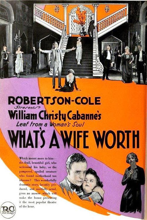 What's a Wife Worth? 1921 official movie poster