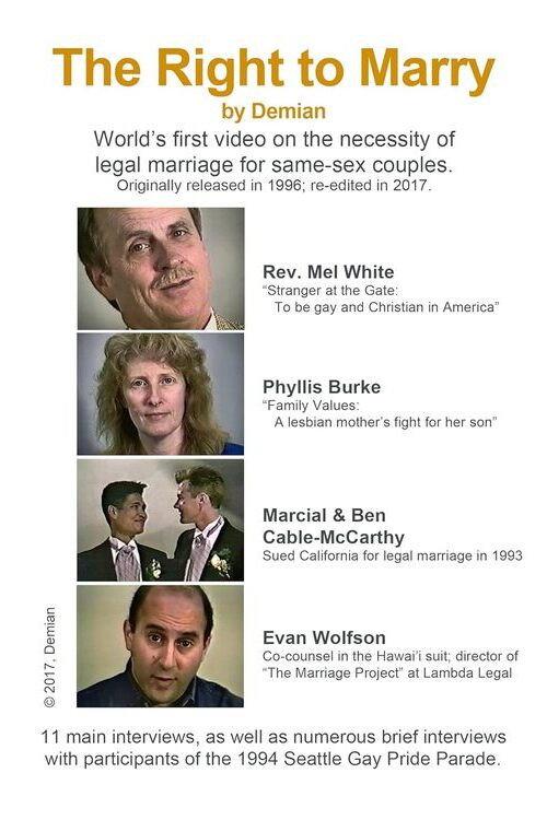 The Right to Marry 1996 official movie poster