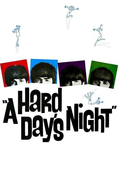 A Hard Day's Night 1964 official movie poster