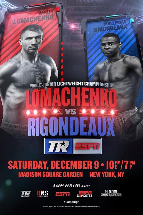 Vasyl Lomachenko vs. Guillermo Rigondeaux 2017 official movie poster