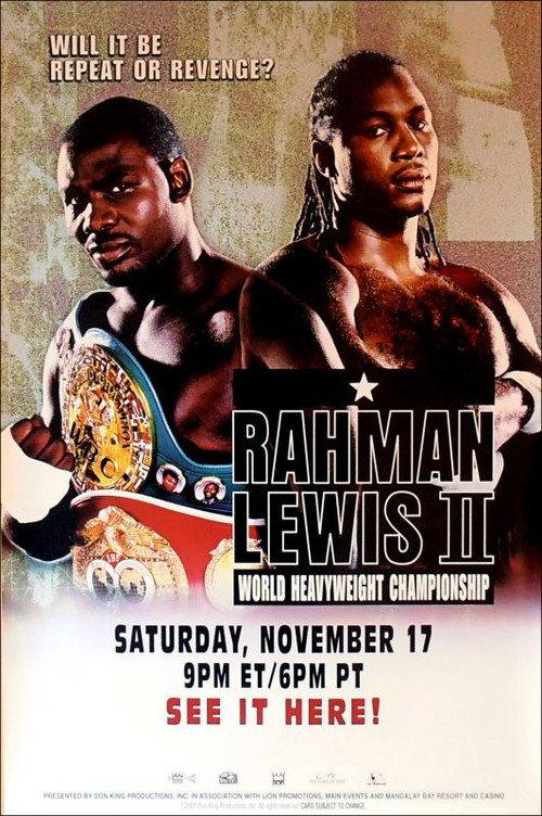 Hasim Rahman vs. Lennox Lewis II 2001 official movie poster