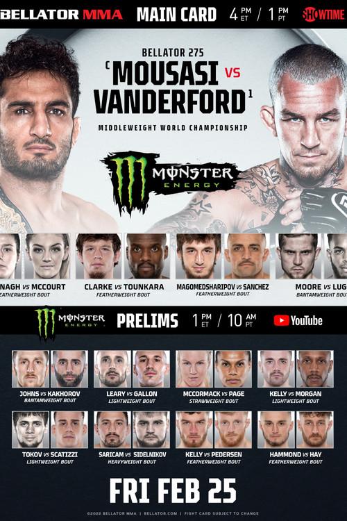Bellator 275: Mousasi vs. Vanderford 2022 official movie poster