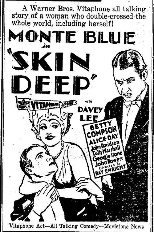 Skin Deep 1929 official movie poster