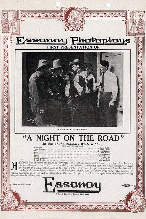 A Night on the Road 1914 official movie poster