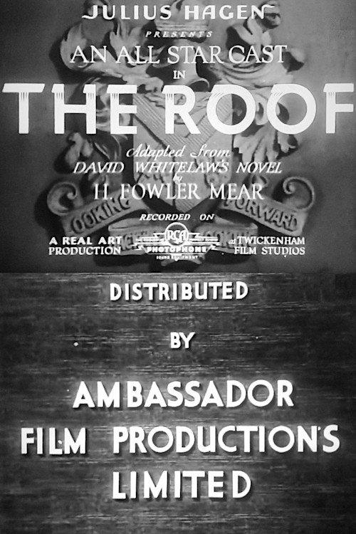 The Roof 1933 official movie poster