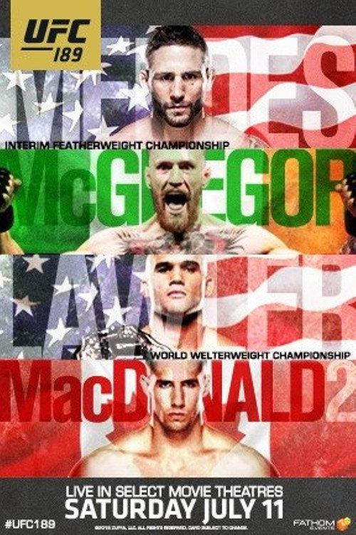 UFC 189: Mendes vs. McGregor 2015 official movie poster