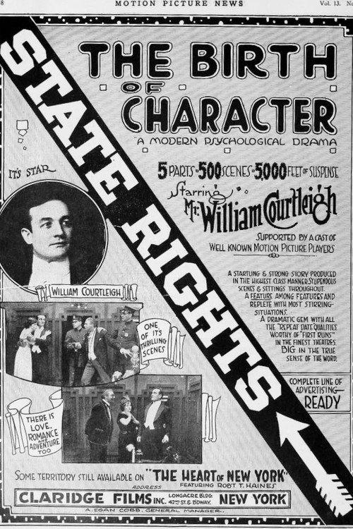 The Birth of Character 1916 official movie poster