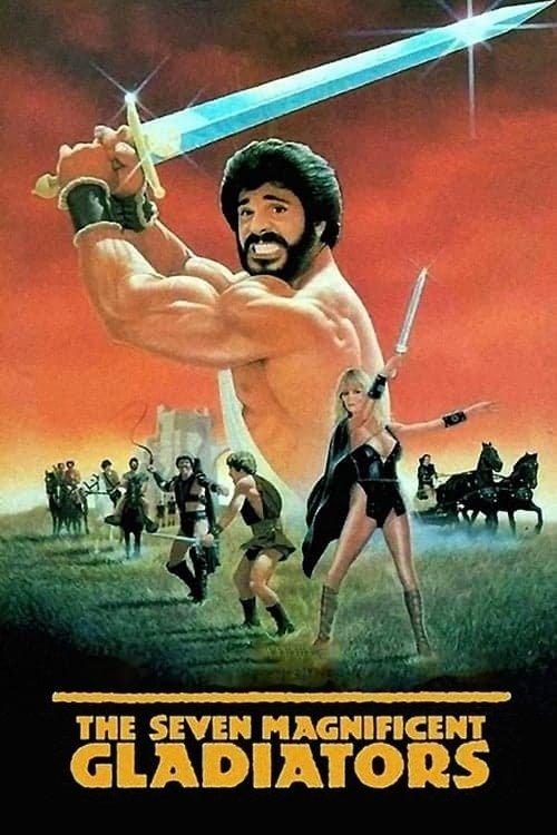The Seven Magnificent Gladiators 1983 official movie poster