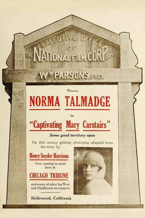 Captivating Mary Carstairs 1915 official movie poster