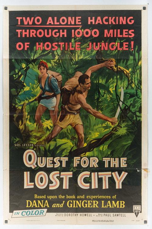 Quest for the Lost City 1955 official movie poster
