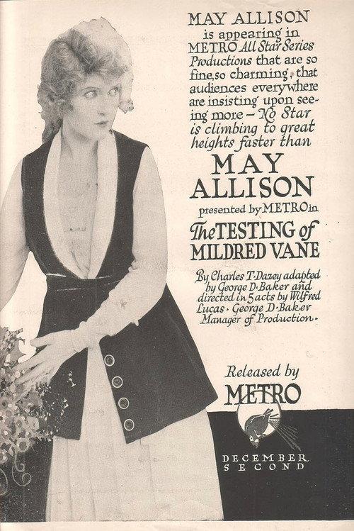 The Testing of Mildred Vane 1918 official movie poster