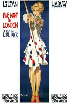 A Knight in London 1928 official movie poster