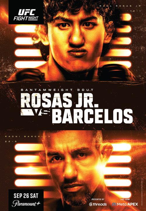 UFC Fight Night 289: Rosas Jr. vs. Barcelos 2026 official movie poster