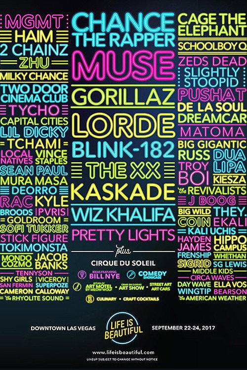 Muse - Live at Life is Beautiful Festival 2017 official movie poster