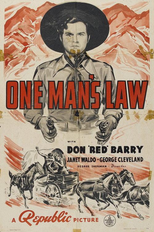 One Man's Law 1940 official movie poster