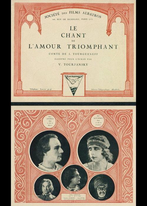 Le chant de l'amour triomphant 1923 official movie poster