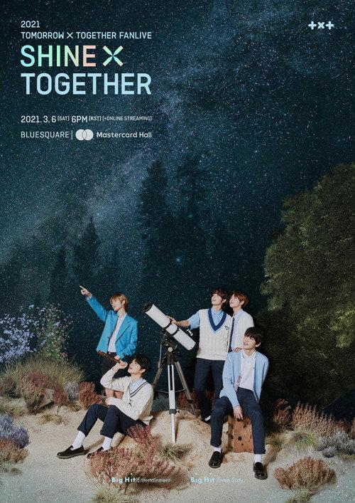 2021 TXT FANLIVE SHINE X TOGETHER 2021 official movie poster