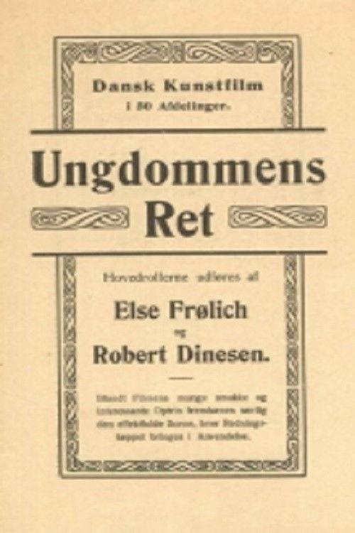 The Right of Youth 1911 official movie poster