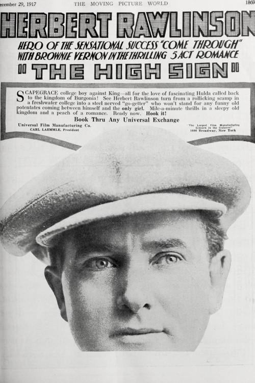 The High Sign 1917 official movie poster
