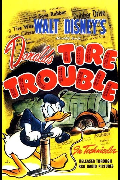 Donald's Tire Trouble 1943 official movie poster