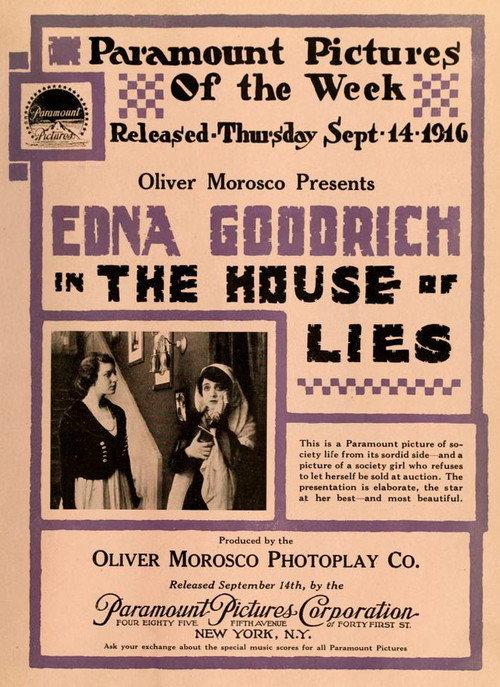 The House of Lies 1916 official movie poster