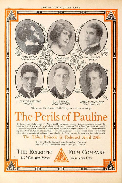 The Perils of Pauline 1914 official movie poster