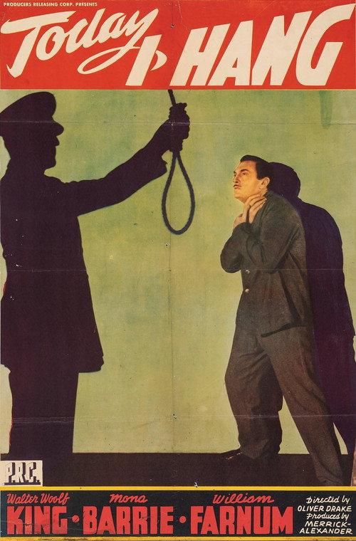 Today I Hang 1942 official movie poster
