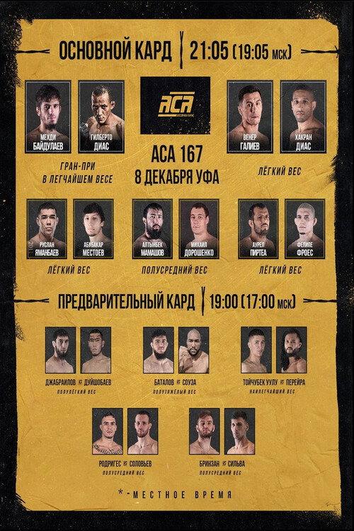 ACA 167: Baydulaev vs. Dias 2023 official movie poster