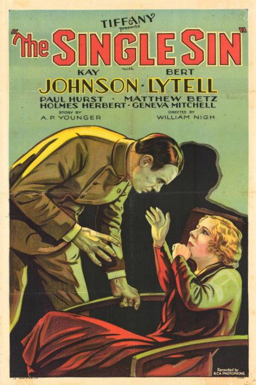 The Single Sin 1931 official movie poster