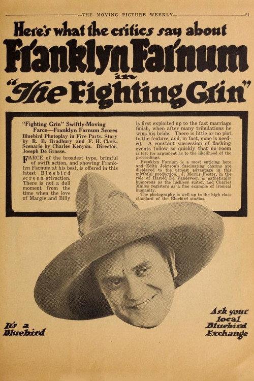The Fighting Grin 1918 official movie poster