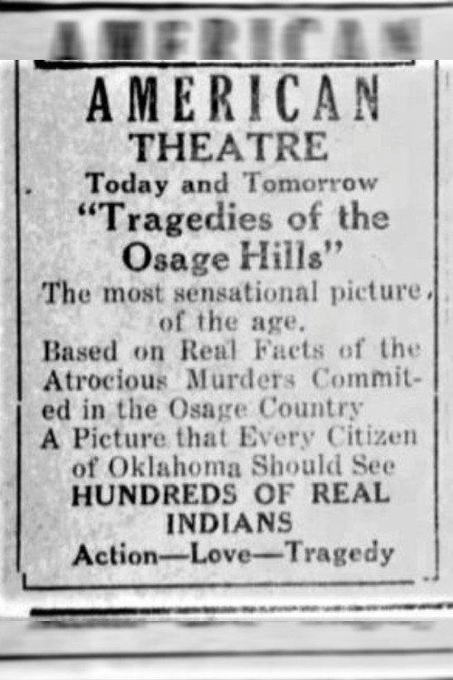 Tragedies of the Osage Hills 1926 official movie poster