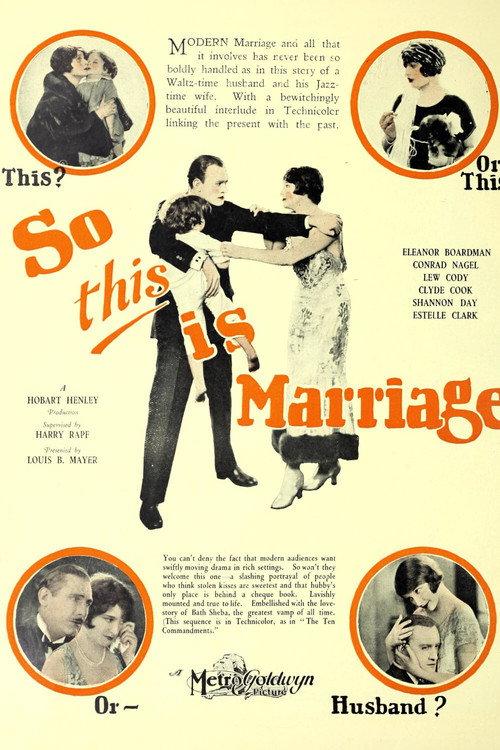So This Is Marriage? 1924 official movie poster