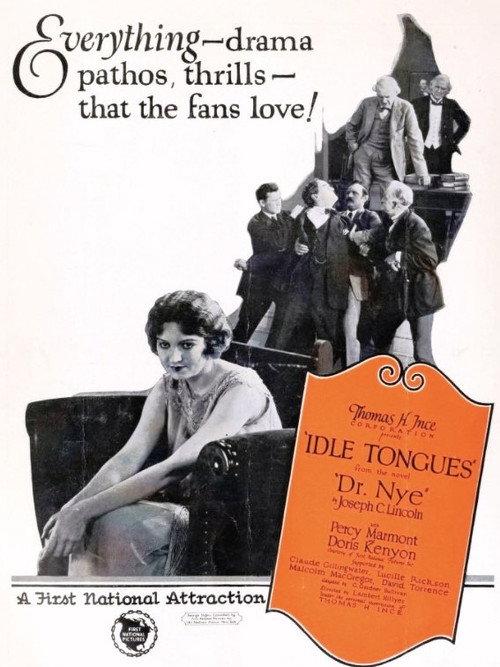Idle Tongues 1924 official movie poster