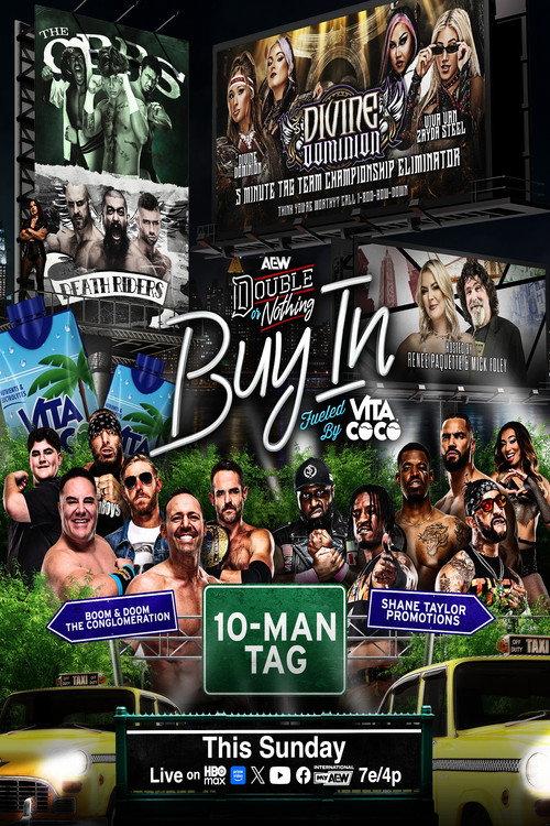 AEW Double or Nothing 2026: The Buy In 2026 official movie poster