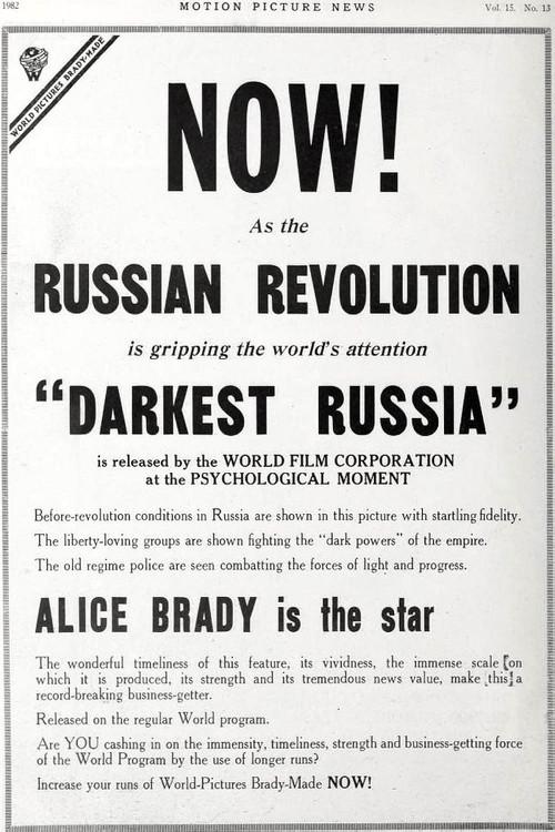 Darkest Russia 1917 official movie poster